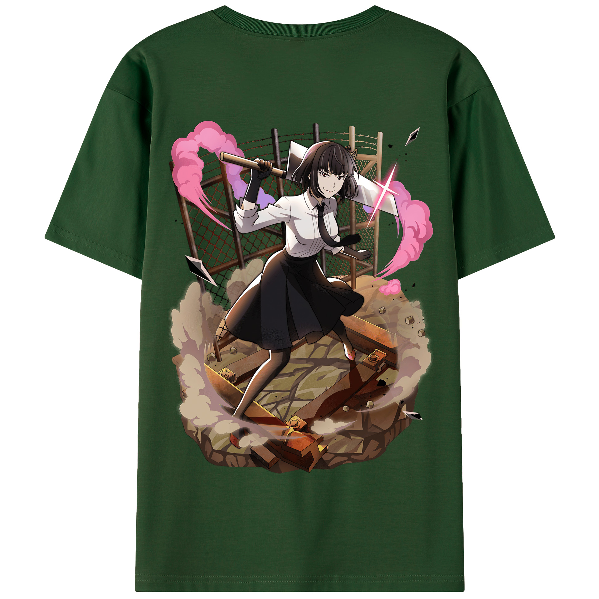 （画像用） 文豪ストレイドッグス Bungo Stray Dogs 綿100％半袖Tシャツ（背面プリント）